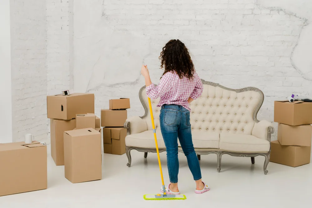 Cleaning during a move